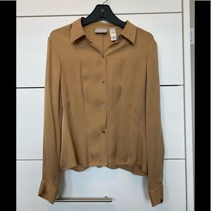 VTG 90s LIZ CLAIRBORNE BUTTON DOWN SILK BLOUSE